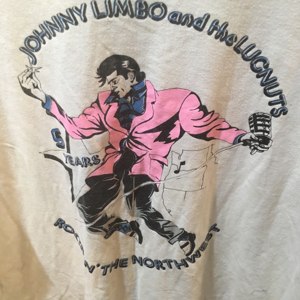 SOLVintage 80s johnny limbo alugnuts t-shirt - Picture 2 of 5